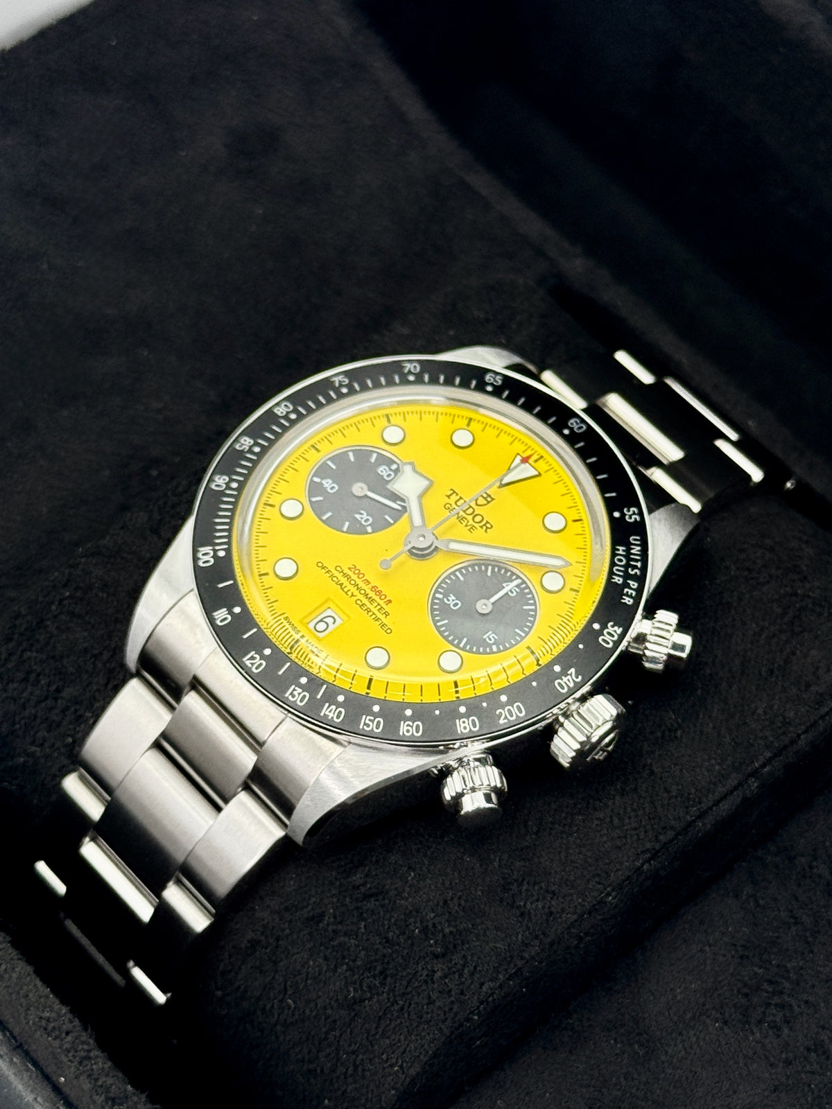 NEW 2026 Tudor Black Bay Chrono 39mm 79310N Stainless Steel Yellow Dial