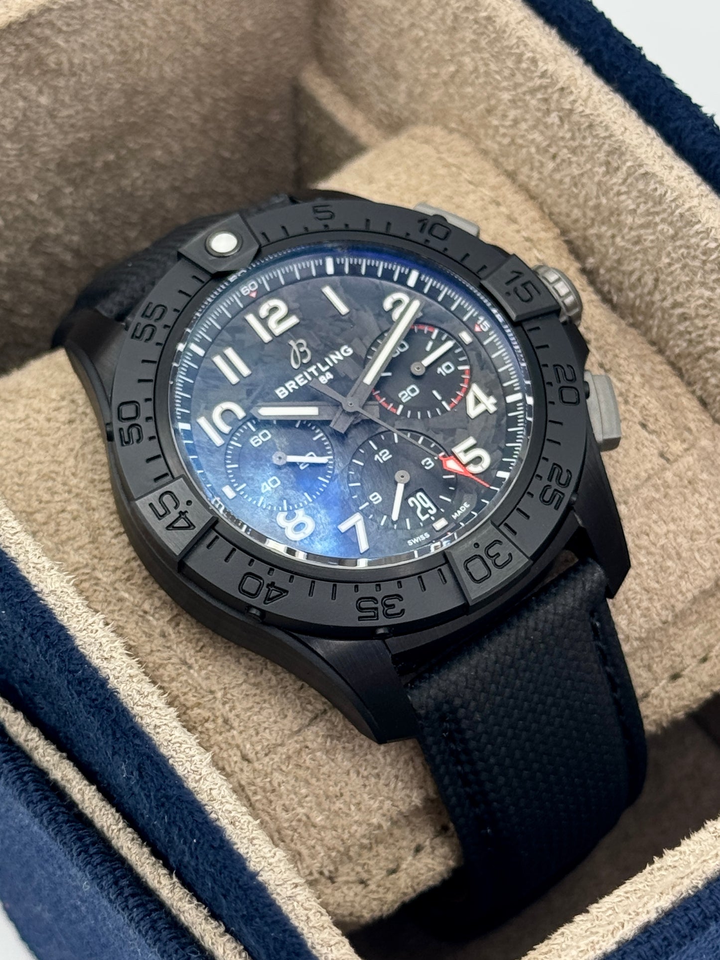 2026 Breitling Avenger B01 Chronograph Night Mission 44mm SB0147 Ceramic Black Dial