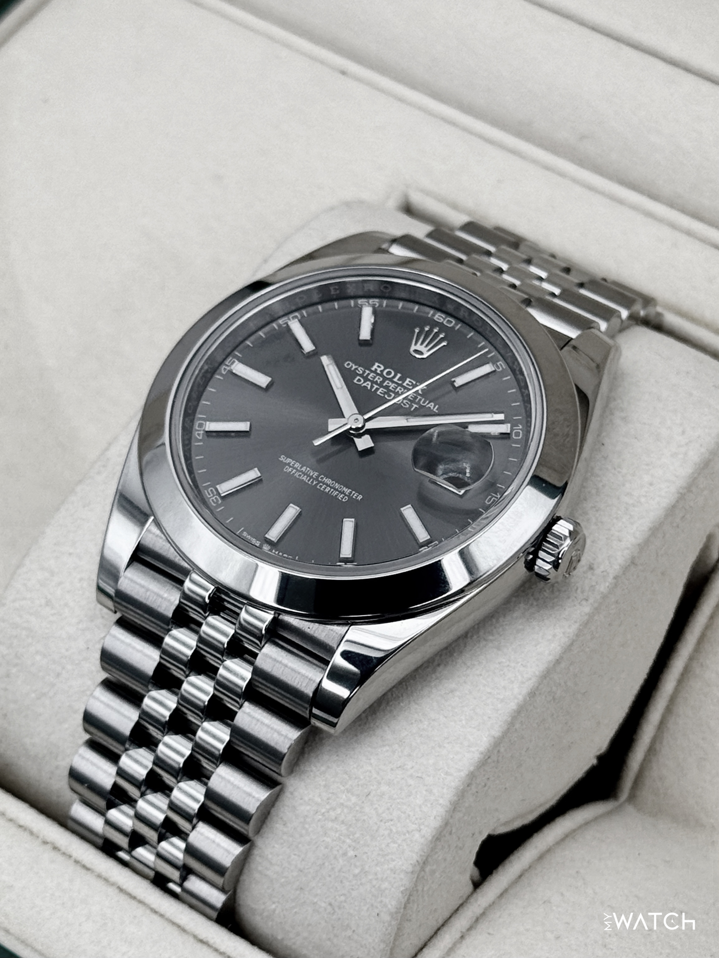 2024 Rolex Datejust 41mm 126300 Stainless Steel Jubilee Rhodium Dial - MyWatchLLC