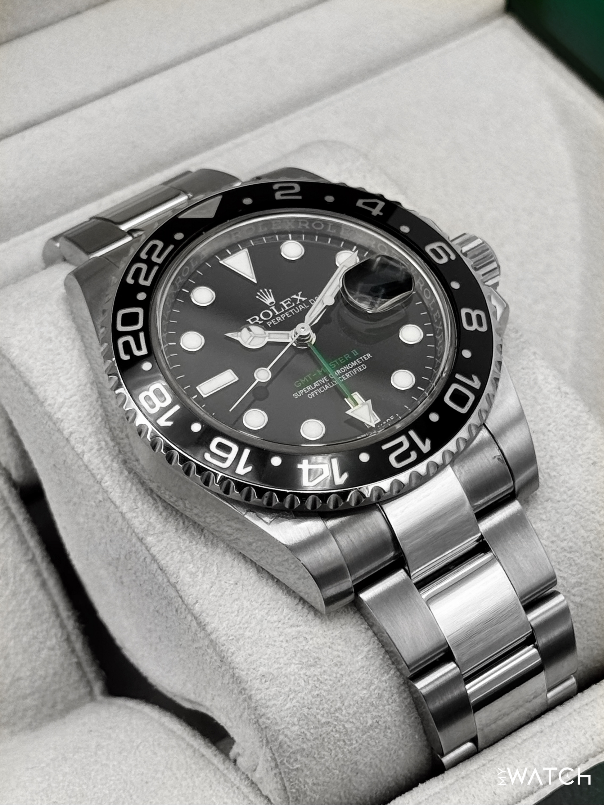 2016 Rolex GMT-Master II 40mm 116710LN Stainless Steel Black Dial - MyWatchLLC