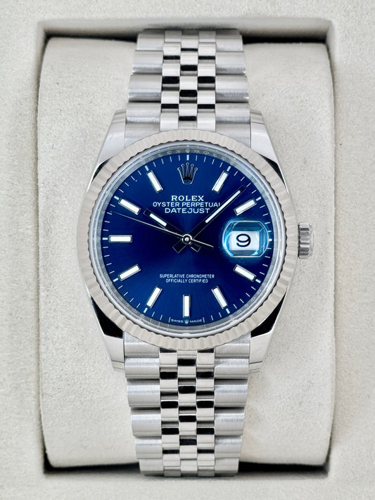 2026 Rolex Datejust 36mm 126234 Stainless Steel Jubilee Blue Dial