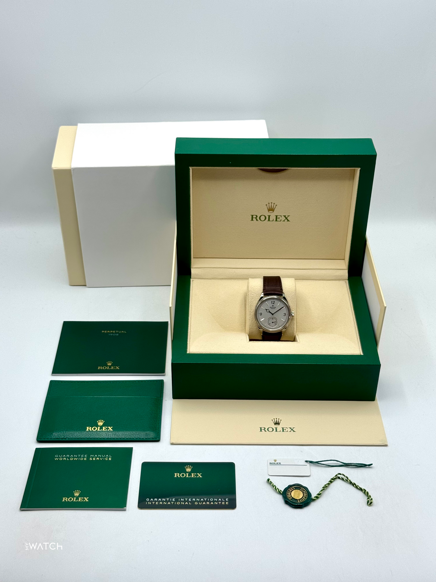 NEW 2024 Rolex Perpetual 1908 39mm 52509 18kt White Gold White Dial