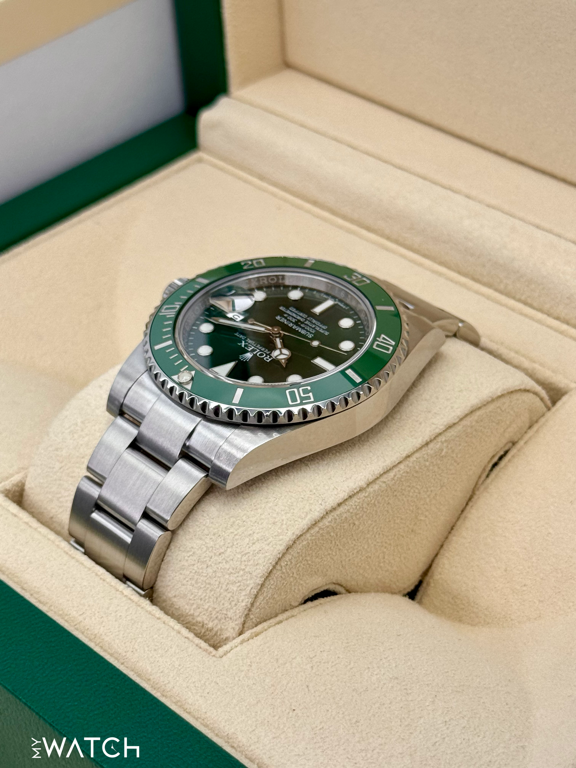 2016 Rolex Submariner “Hulk” 40mm 116610LV Green Dial - MyWatchLLC