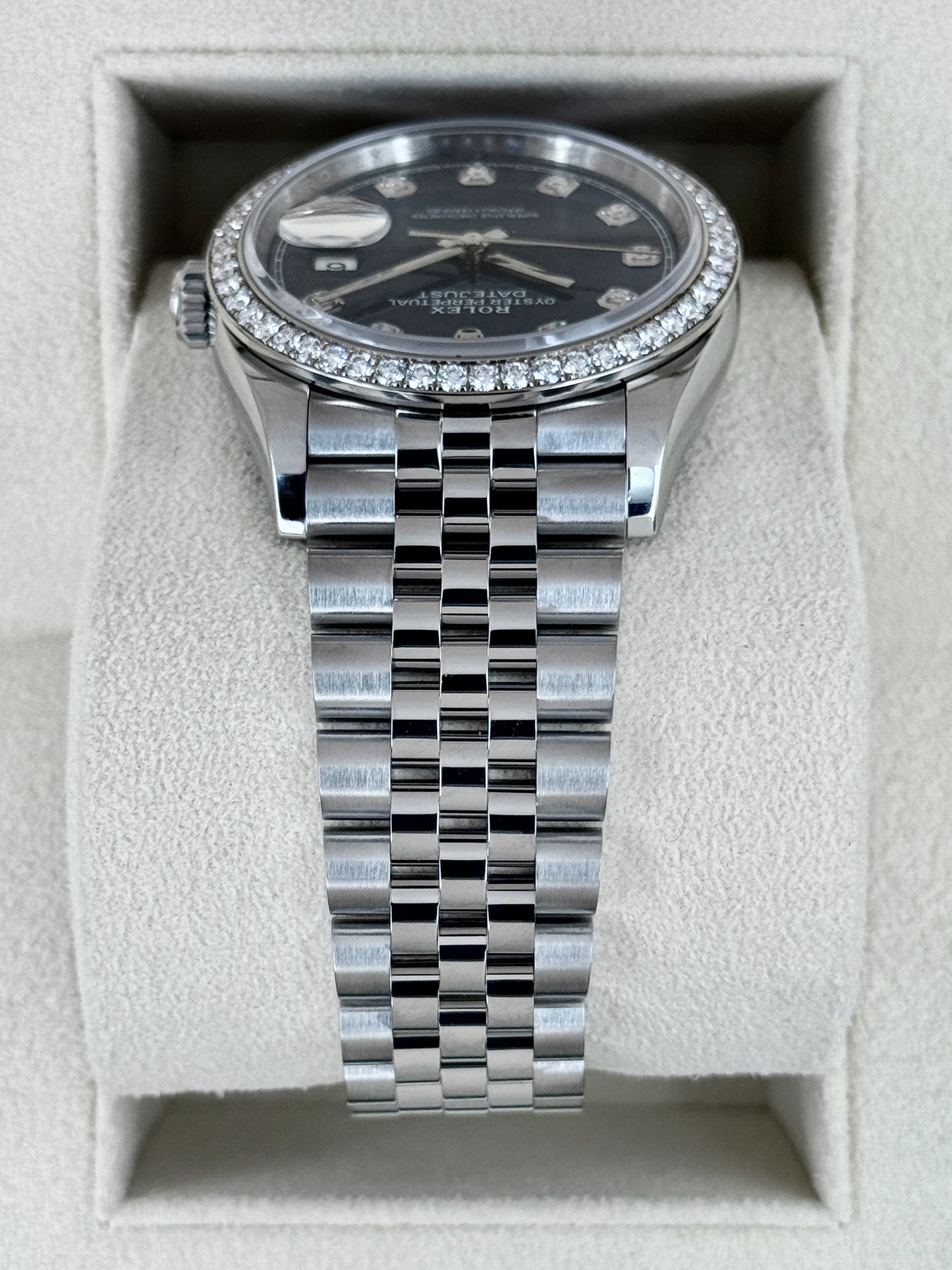 2024 Rolex Datejust 36mm 126284RBR Stainless Steel Jubilee Blue Diamond Dial