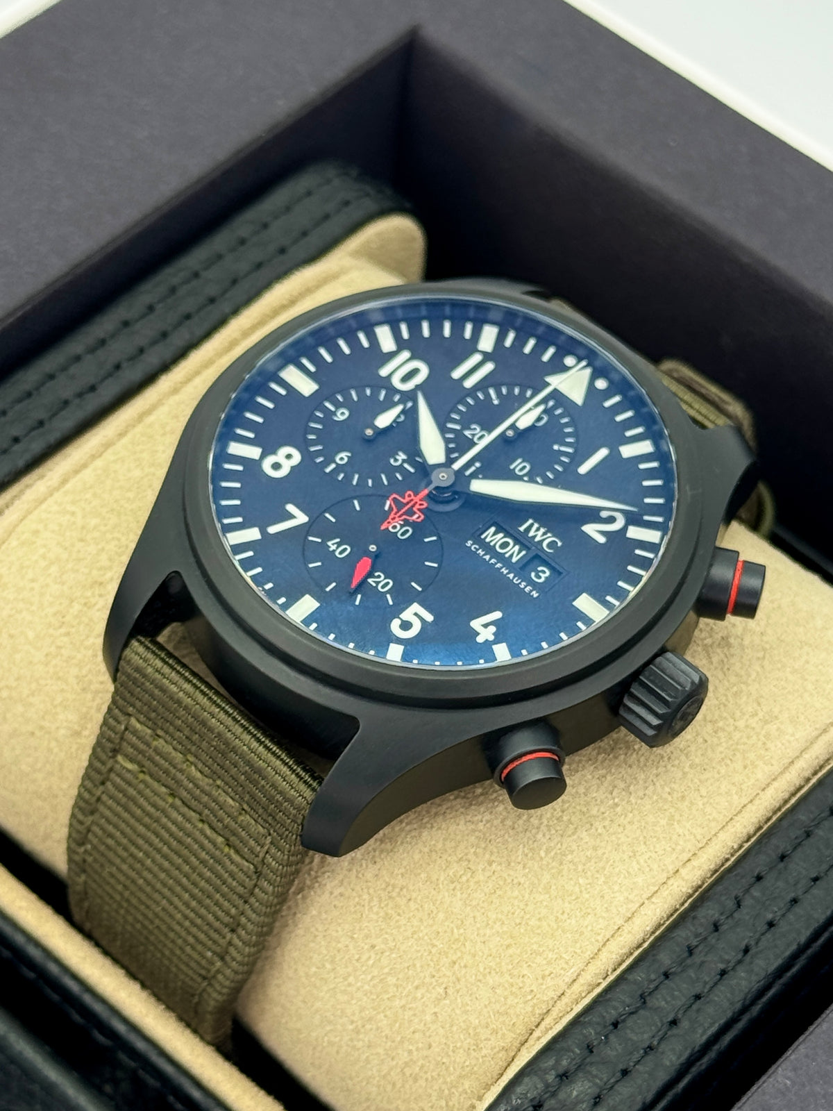 2021 IWC Pilot Chronograph Top Gun 44mm IW389104 Ceramic Black Dial