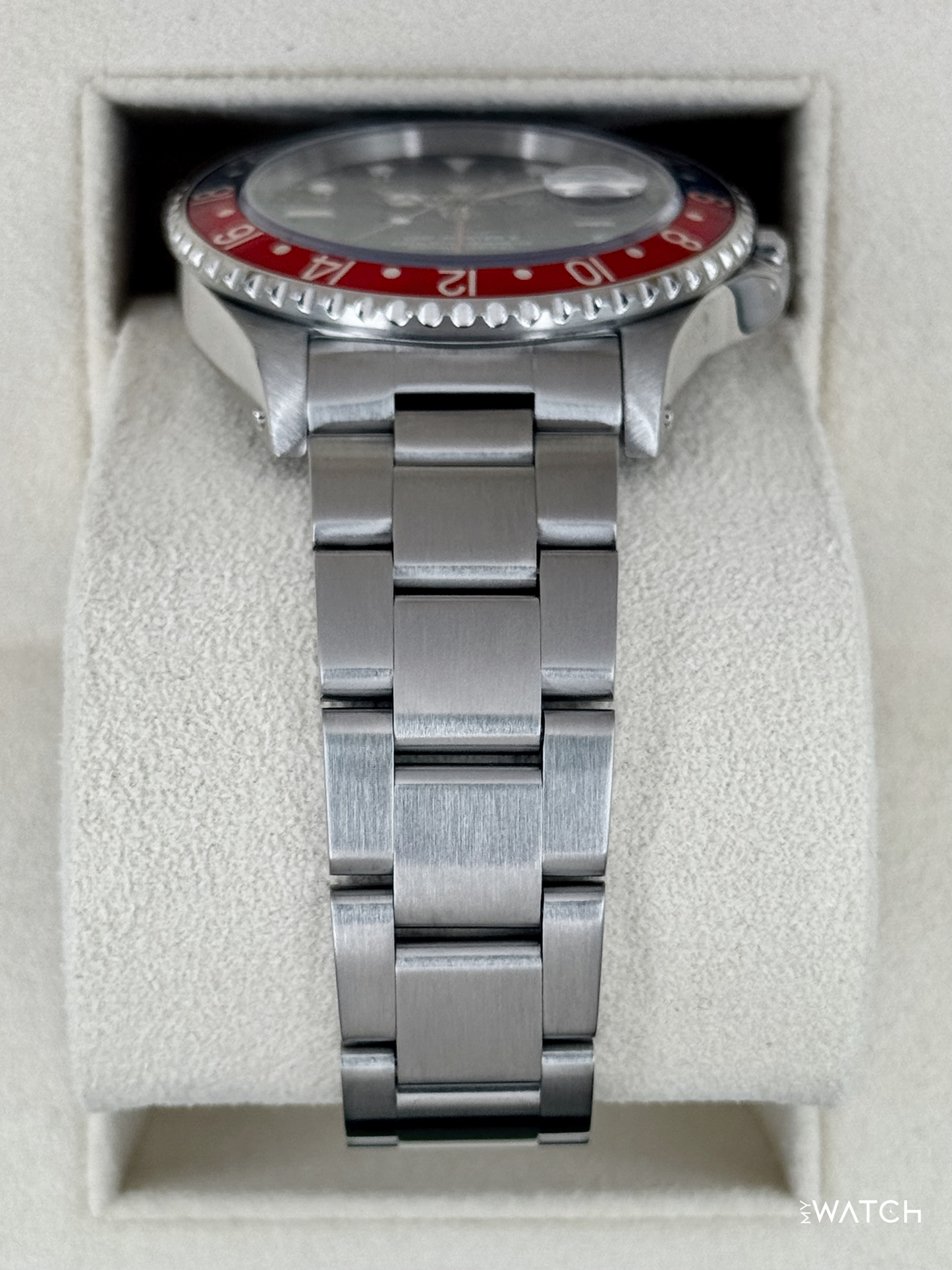 1997 Rolex GMT-Master II "Pepsi" 40mm 16710 Stainless Steel Oyster Black Dial - MyWatchLLC