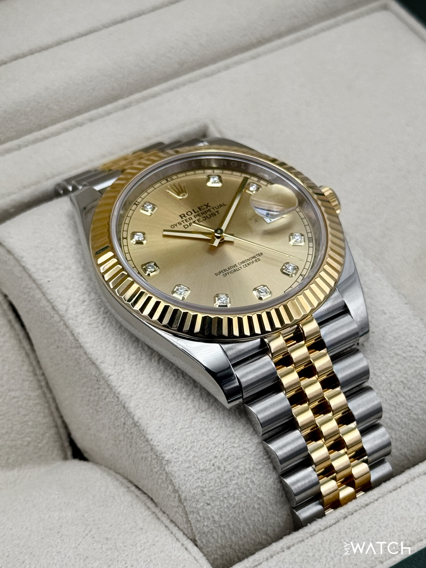 2023 Rolex Datejust 41mm 126333 Two-Tone Jubilee Champagne Diamond Dial - MyWatchLLC