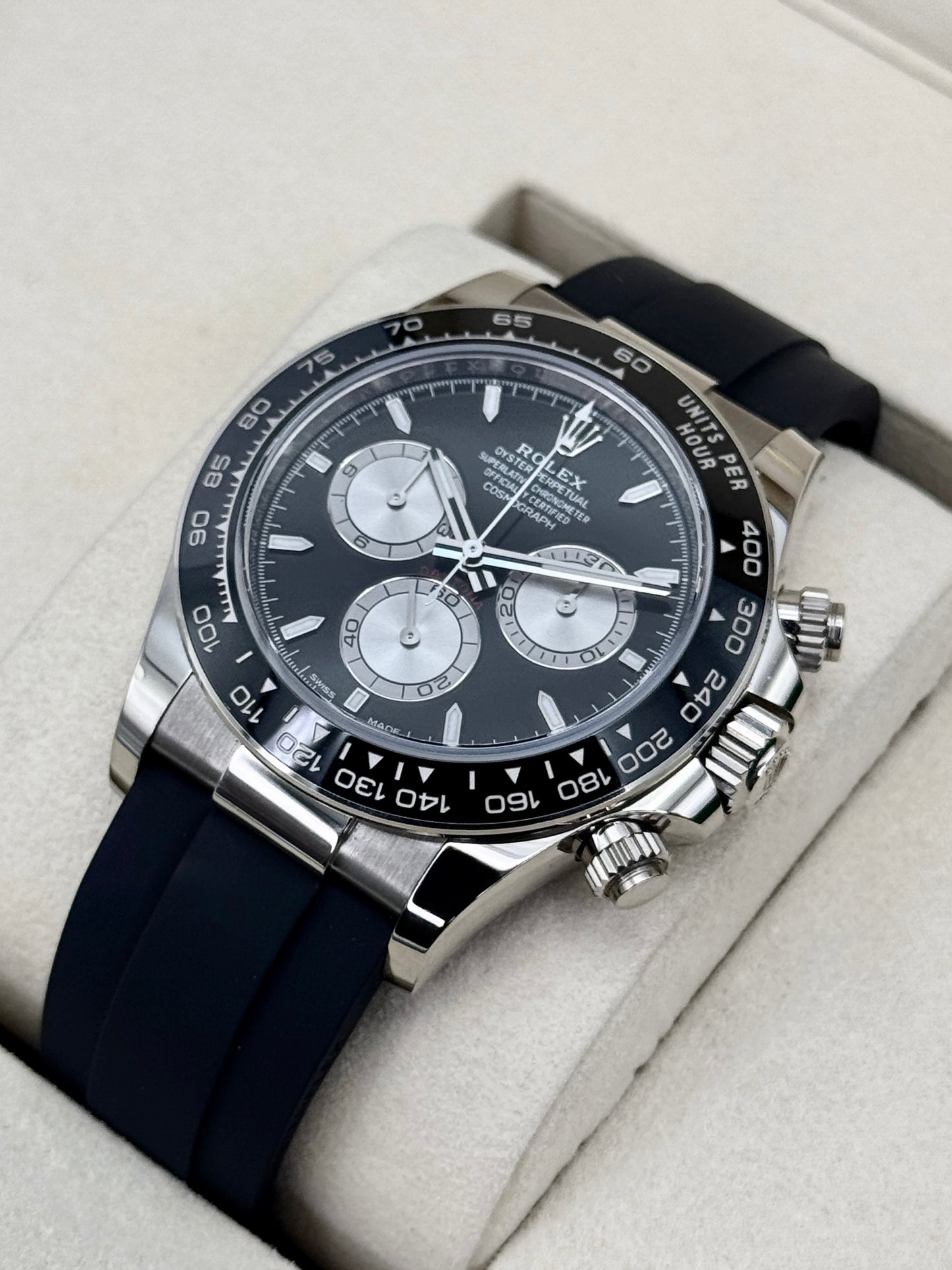 NEW 2026 Rolex Daytona Baby Le Mans 40mm 126519LN White Gold Black Dial (NEW STYLE CARD)
