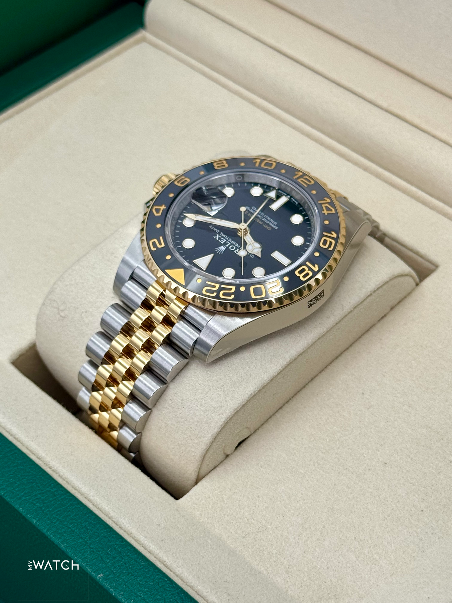 NEW 2025 Rolex GMT-Master II 40mm 126713GRNR Two-Tone Jubilee (STICKERED) - MyWatchLLC