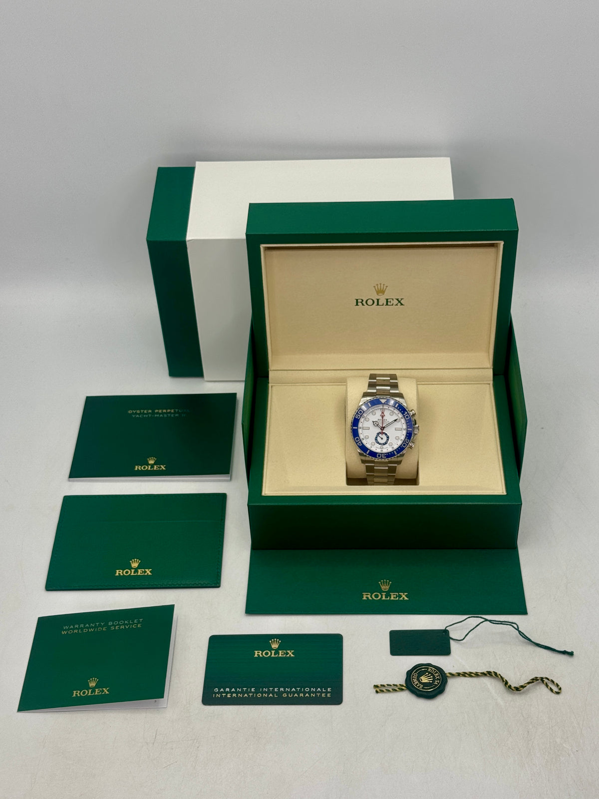 NEW 2026 Rolex Yacht-Master II 44mm 126680 Stainless Steel White Dial (NEW STYLE CARD)