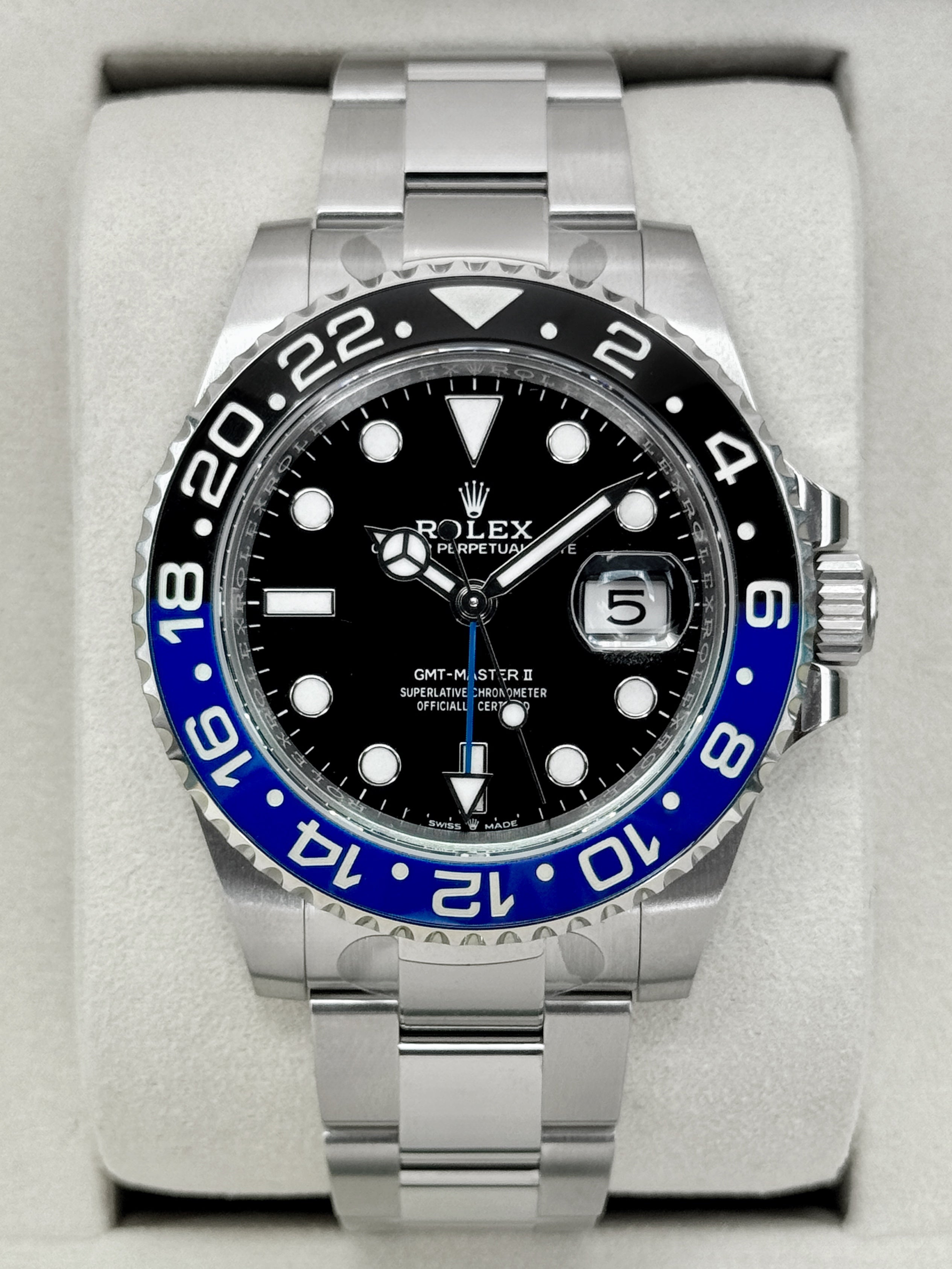 NEW 2026 Rolex GMT-Master II Batman 126710BLNR Oyster | My Watch LLC