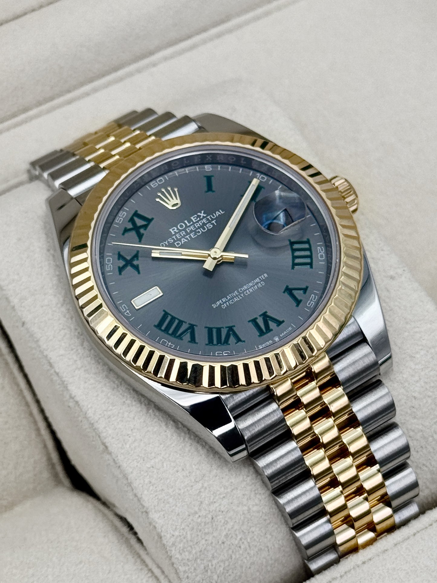 2022 Rolex Datejust 41mm 126333 Two-Tone Jubilee Wimbledon Dial