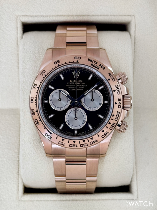 2025 Rolex Daytona 40mm 126505 Rose Gold Black Dial