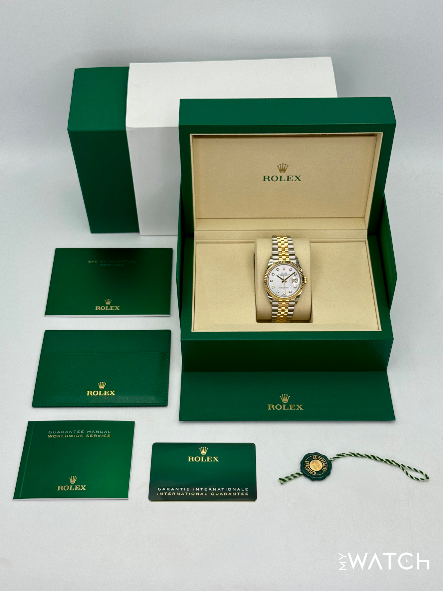 2025 Rolex Datejust 36mm 126233 Mother of Pearl Diamond Dial