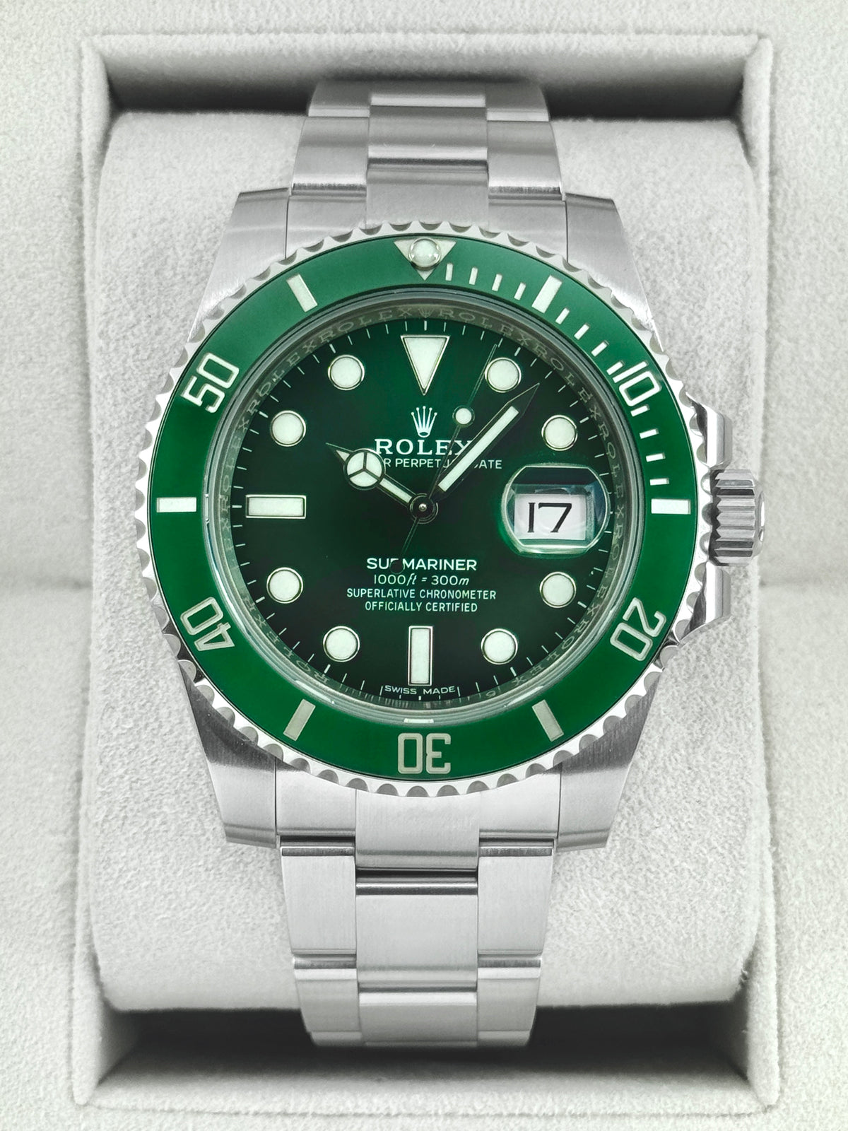2020 Rolex Submariner Hulk 40mm 116610LV Green Dial