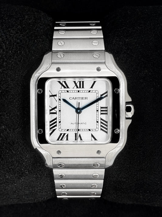 2023 Cartier Santos De Cartier 35.1mm WSSA0029 Stainless Steel White Dial