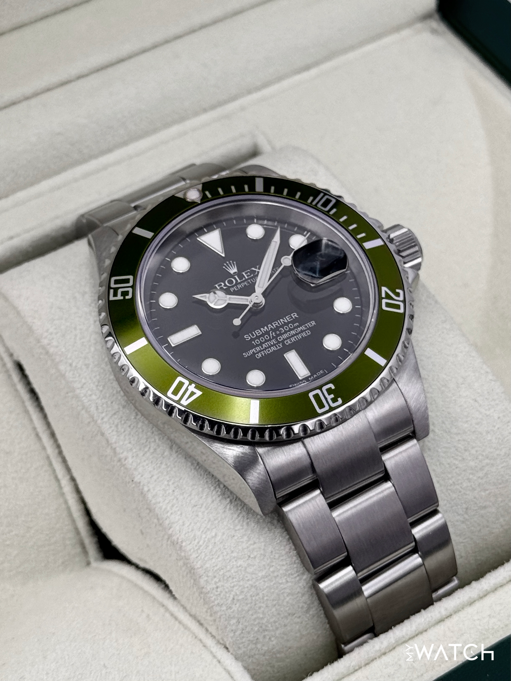 2005 Rolex Submariner "Kermit" 40mm 16610 Stainless Steel Black Dial - MyWatchLLC