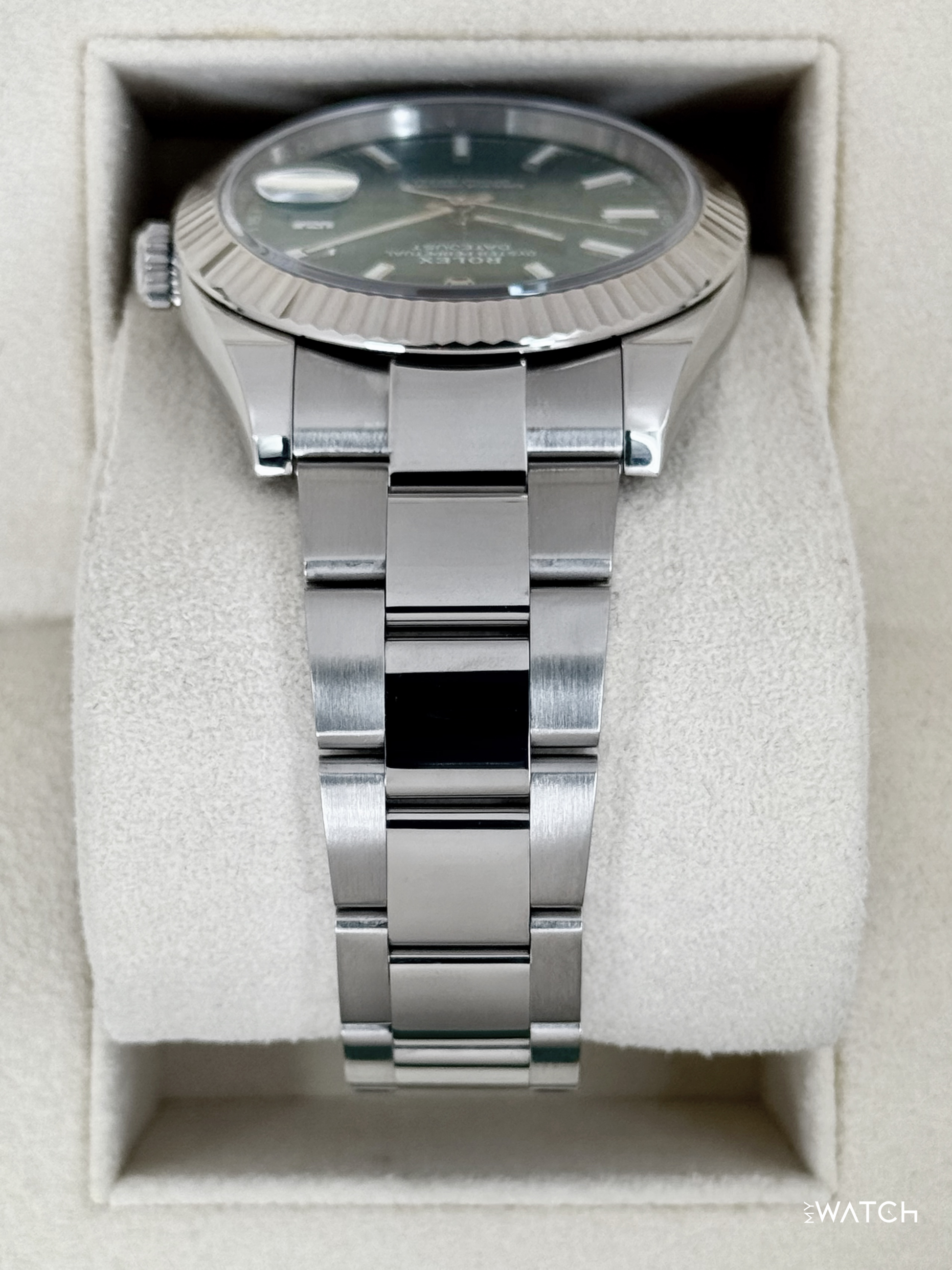 2022 Rolex Datejust 41mm 126334 Stainless Steel Oyster Mint Green Dial - MyWatchLLC
