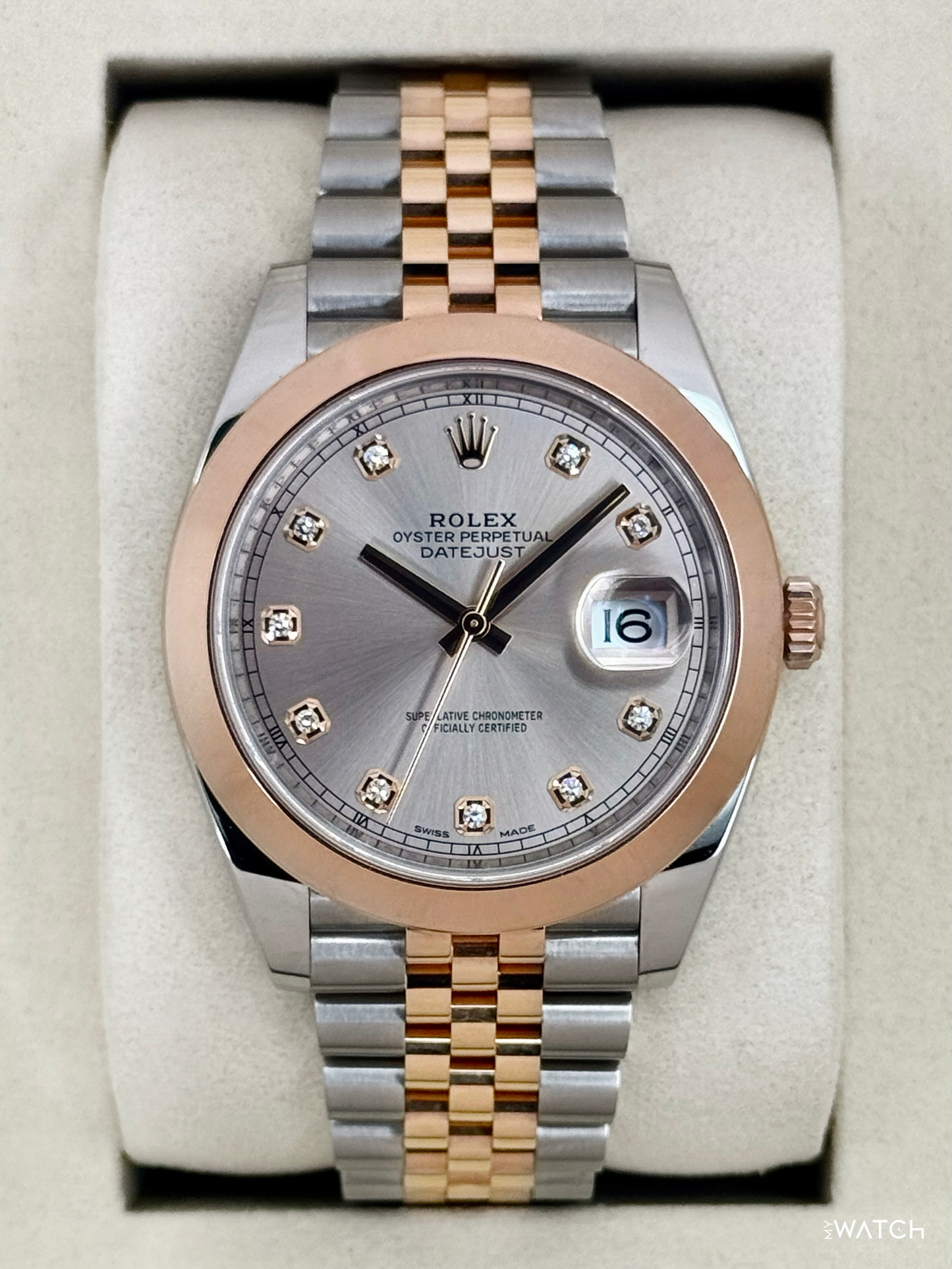 NEW 2026 Rolex Datejust 41mm 126301 Two-Tone Jubilee Sundust Diamond Dial - MyWatchLLC