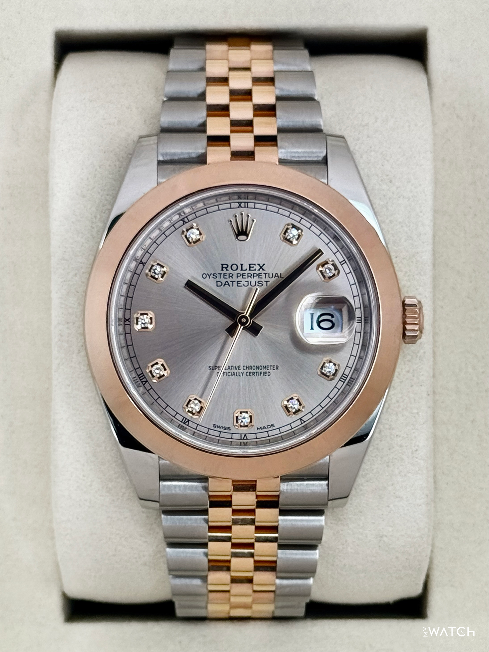 NEW 2026 Rolex Datejust 41mm 126301 Two-Tone Jubilee Sundust Diamond Dial - MyWatchLLC