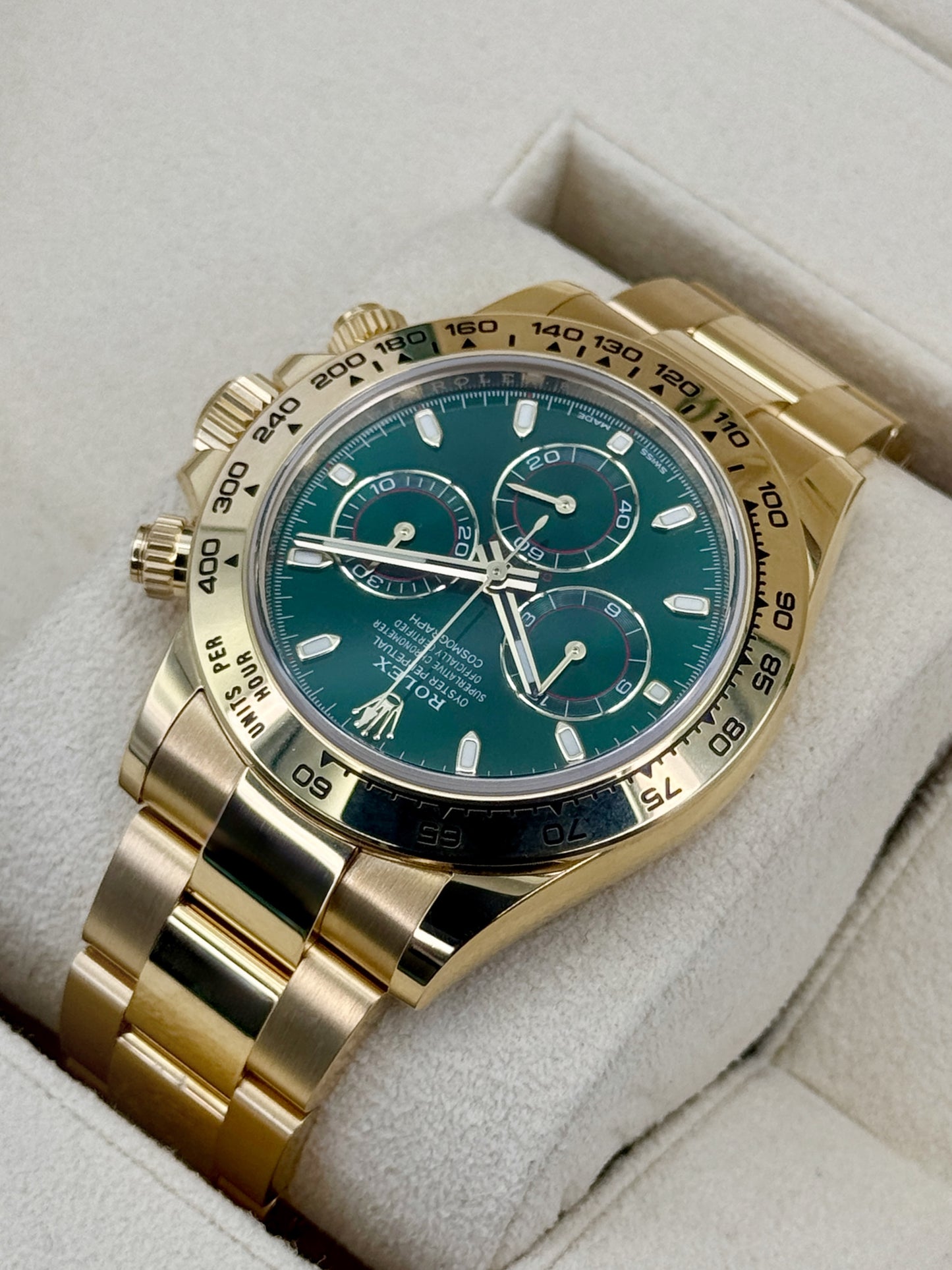 2023 Rolex Daytona John Mayer 40mm 116508 Yellow Gold Green Dial