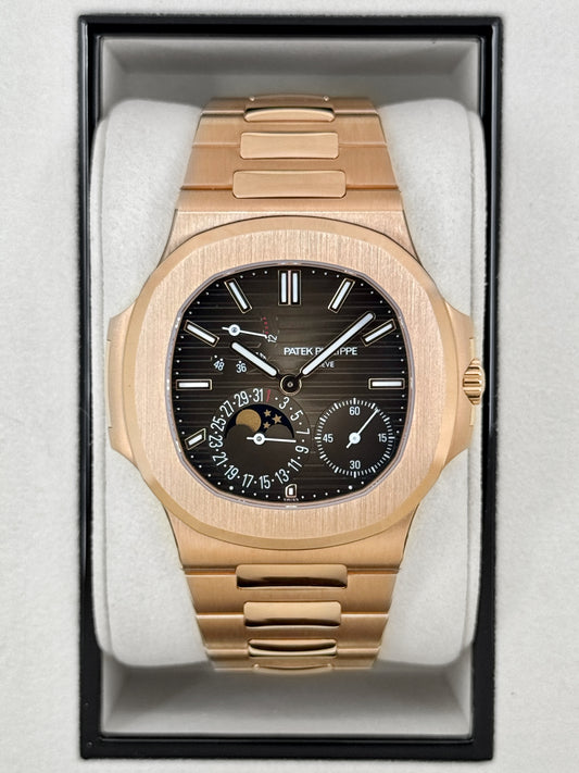 NEW 2026 Patek Philippe Nautilus 40mm 5712/1R Rose Gold Brown Dial - MyWatchLLC