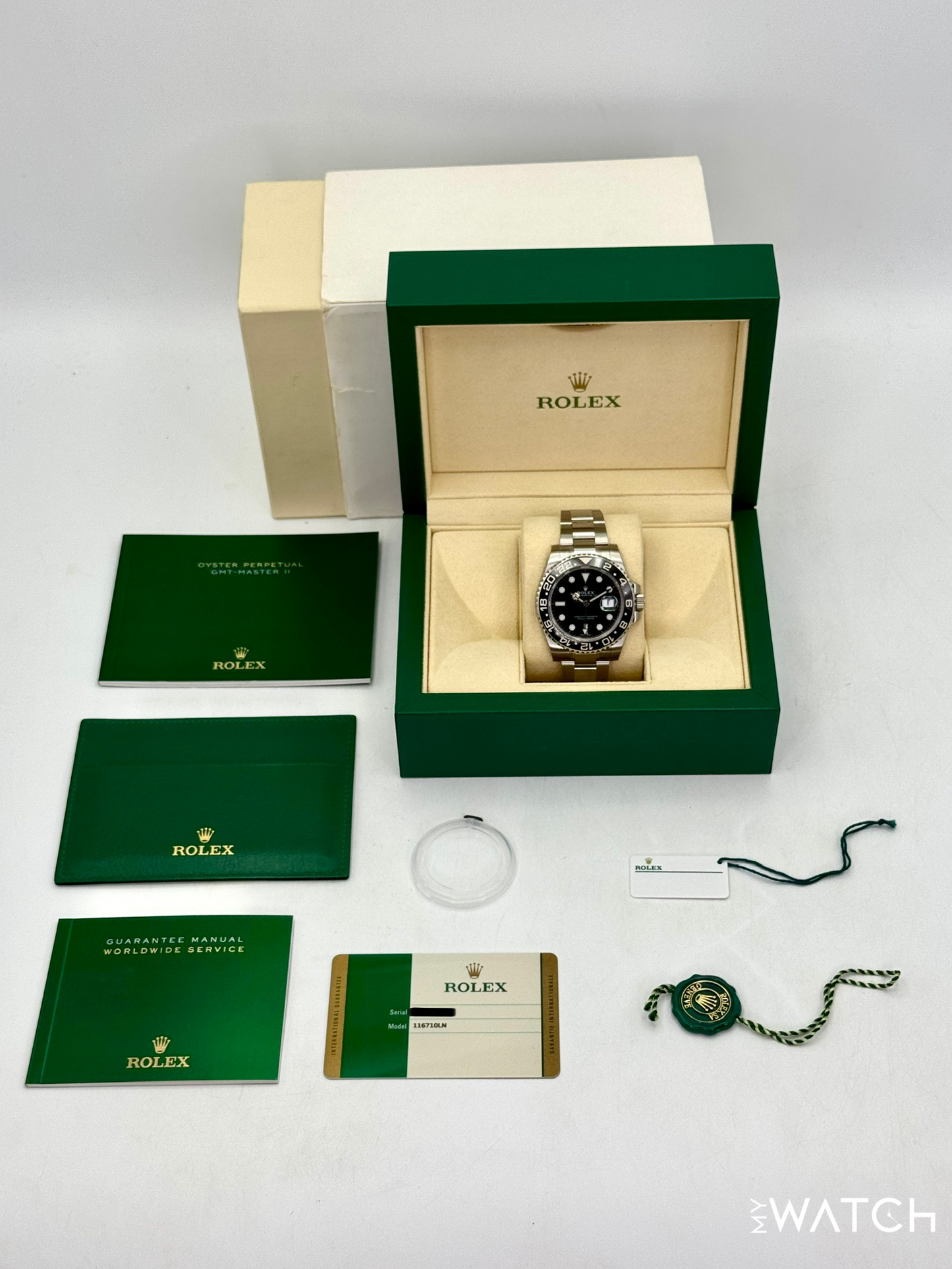 NEW OLD STOCK 2018 Rolex GMT-Master II 40mm 116710LN Black Dial (STICKERED) - MyWatchLLC