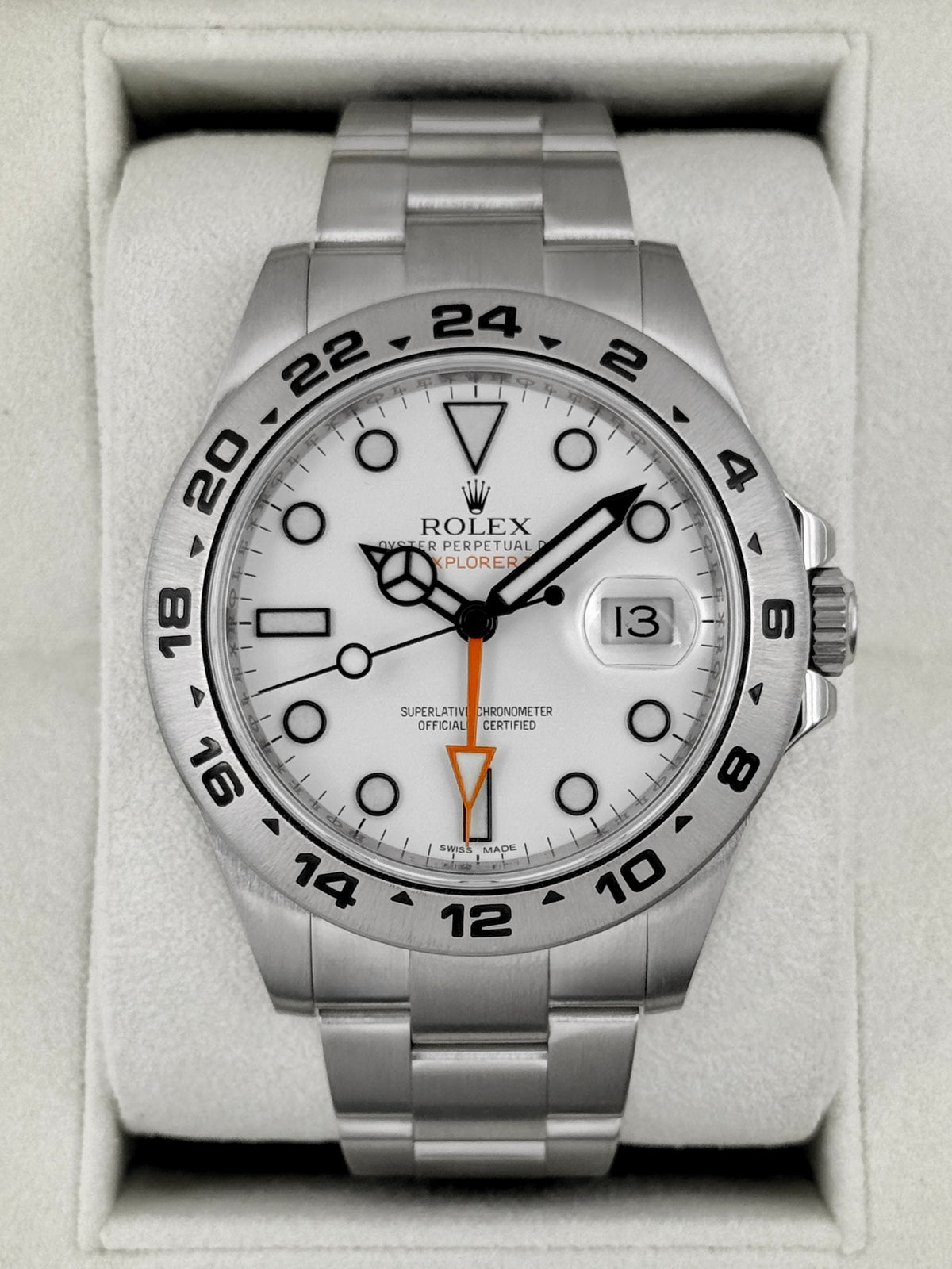 2012 Rolex Explorer II 42mm 216570 Stainless Steel Polar White Dial