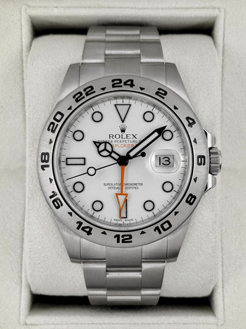 2012 Rolex Explorer II 42mm 216570 Stainless Steel Polar White Dial