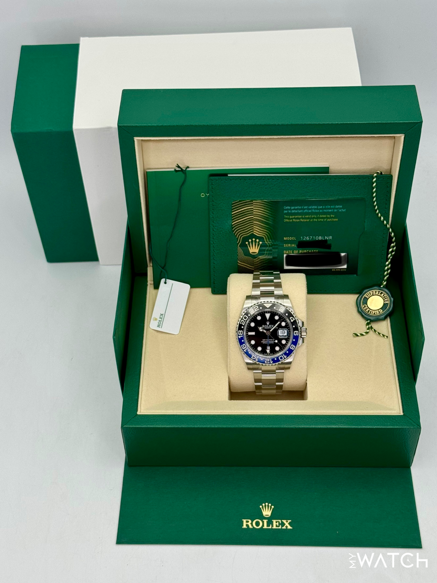 NEW 2025 Rolex GMT-Master II "Batman" 40mm 126710BLNR Oyster (STICKERED) - MyWatchLLC