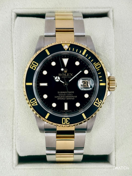 2009 Rolex Submariner 40mm 16613LN Two-Tone Black Dial - MyWatchLLC
