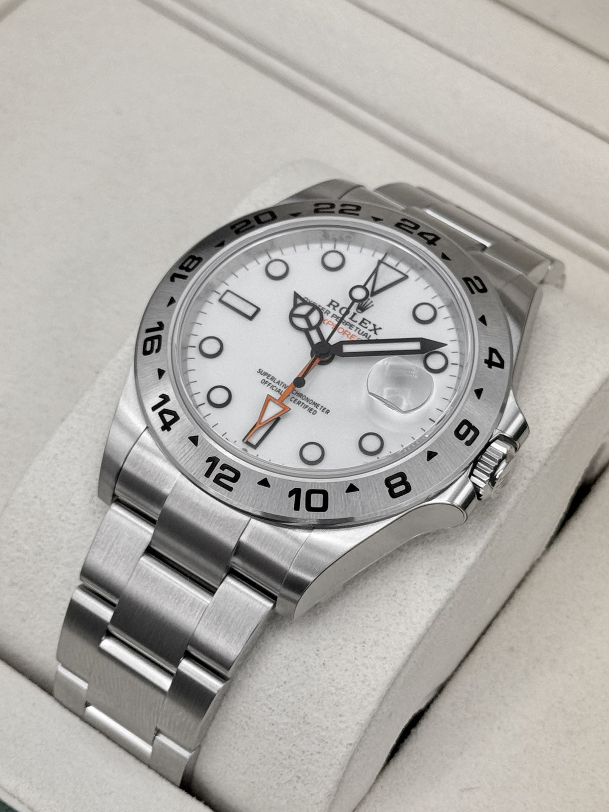 NEW 2026 Rolex Explorer II 42mm 226570 Stainless Steel Polar White Dial (NEW CARD AND STICKERED)