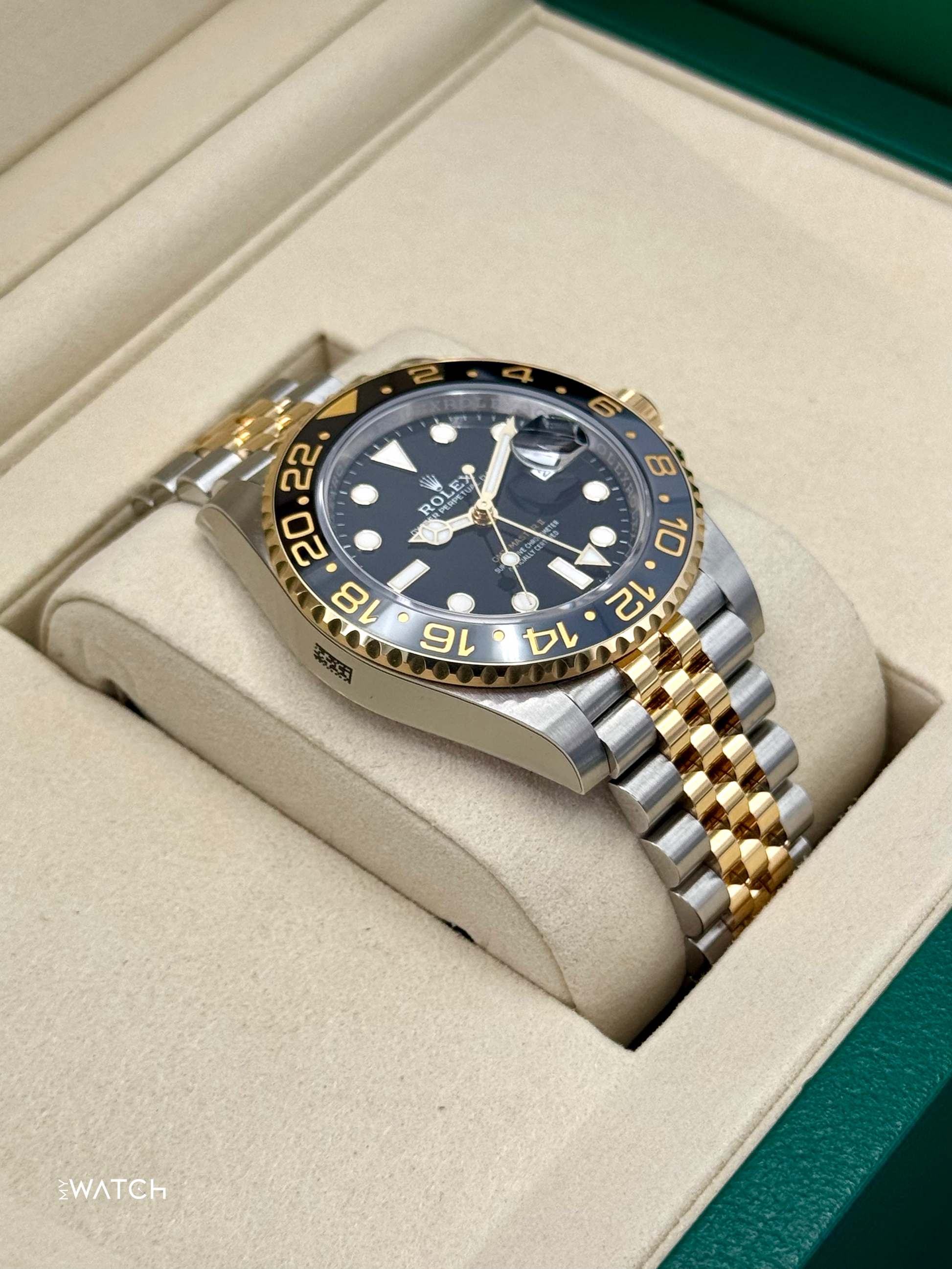 NEW 2025 Rolex GMT-Master II 40mm 126713GRNR Two-Tone Jubilee (STICKERED) - MyWatchLLC