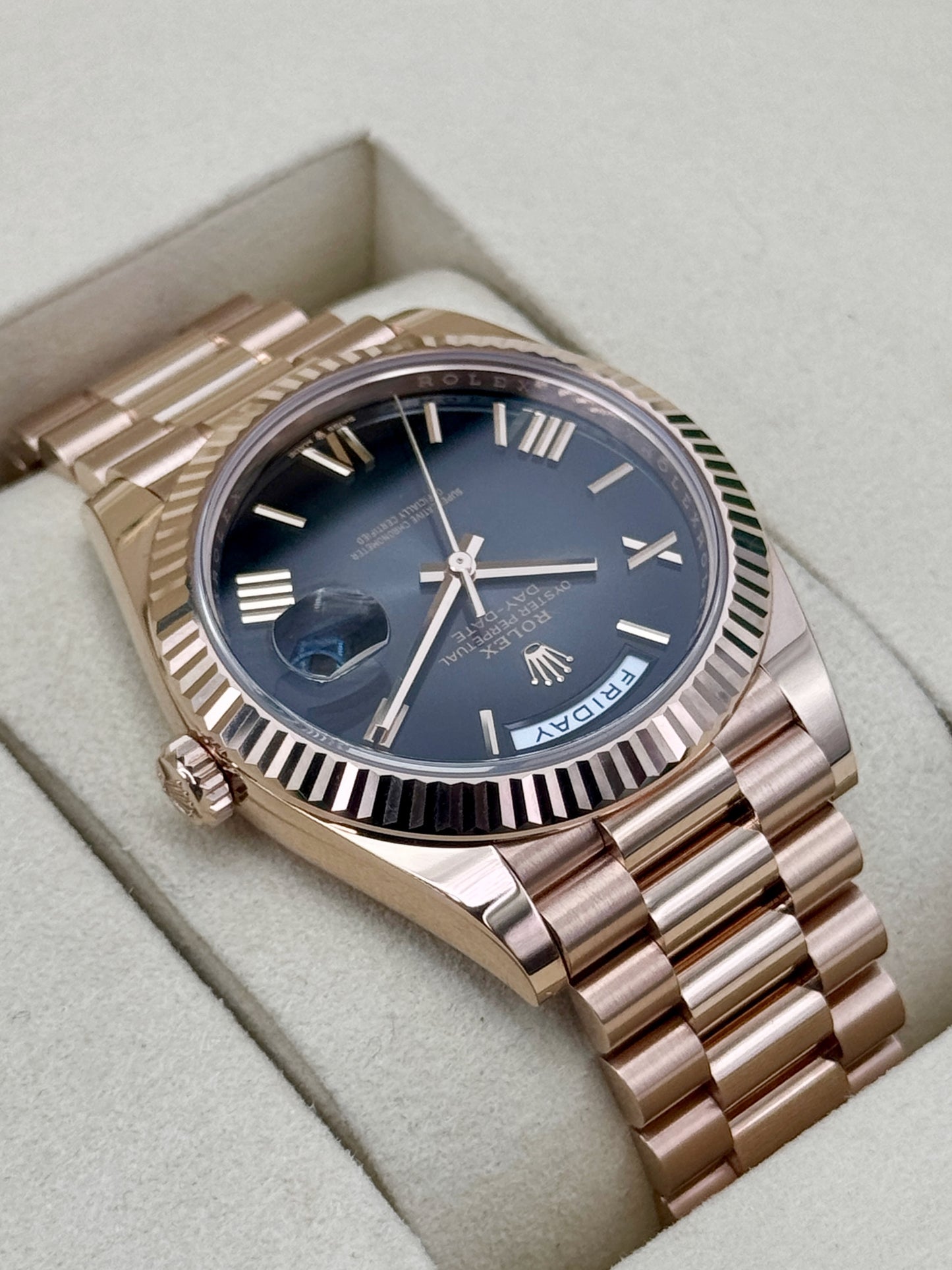 2025 Rolex Day-Date 40mm 228235 Presidential Slate Ombre Dial
