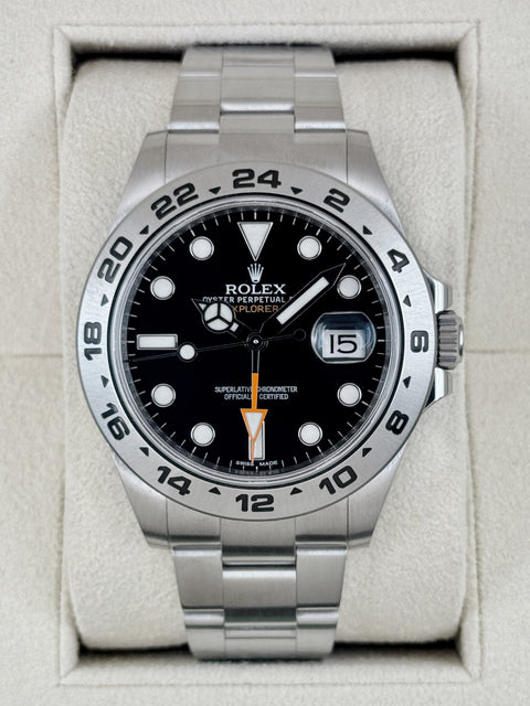 2012 Rolex Explorer II 42mm 216570 Stainless Steel Black Dial