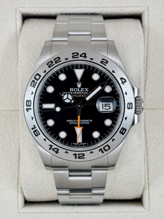 2012 Rolex Explorer II 42mm 216570 Stainless Steel Black Dial