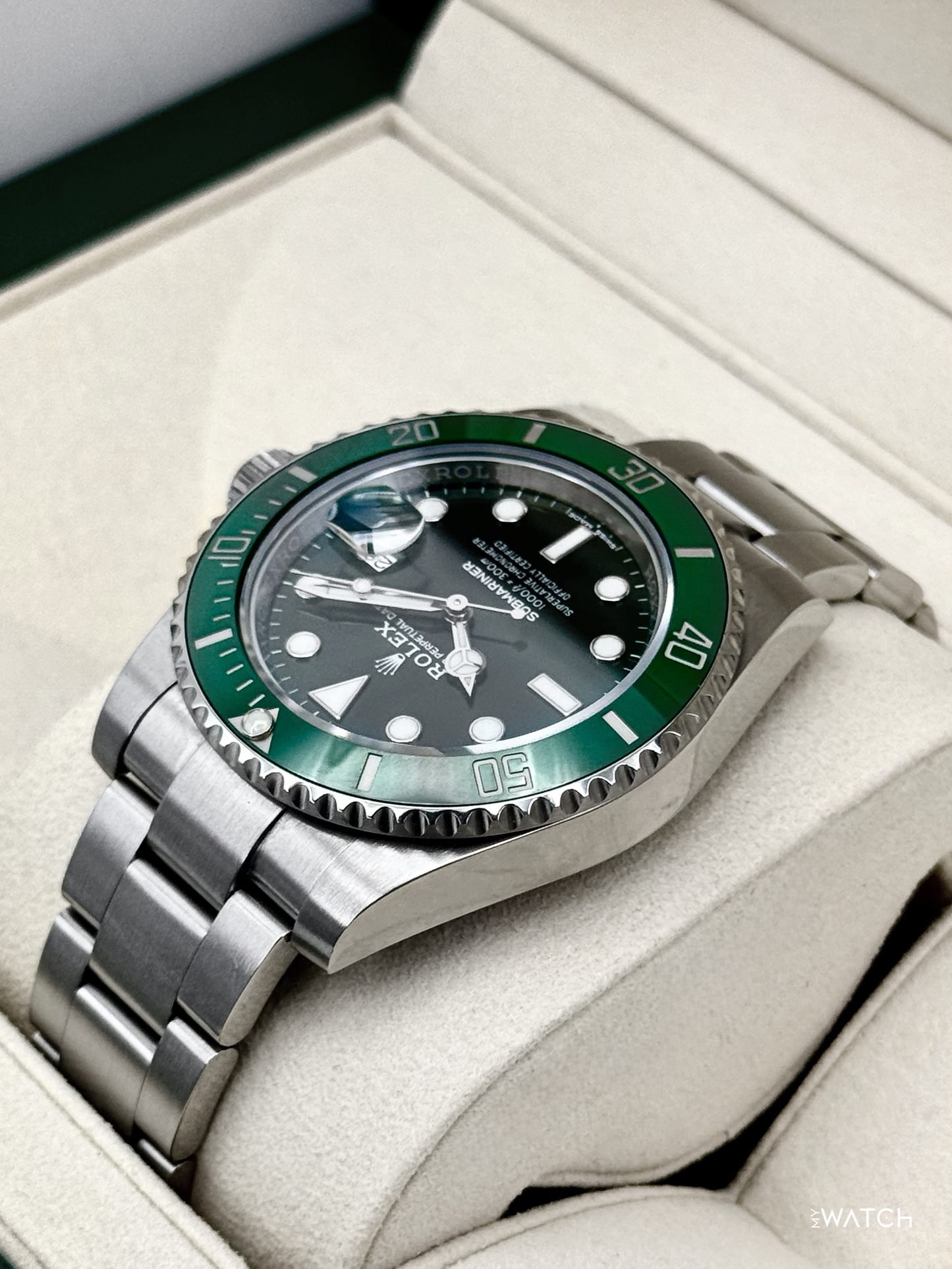 2020 Rolex Submariner “Hulk” 40mm 116610LV Green Dial (GREEN CARD) - MyWatchLLC