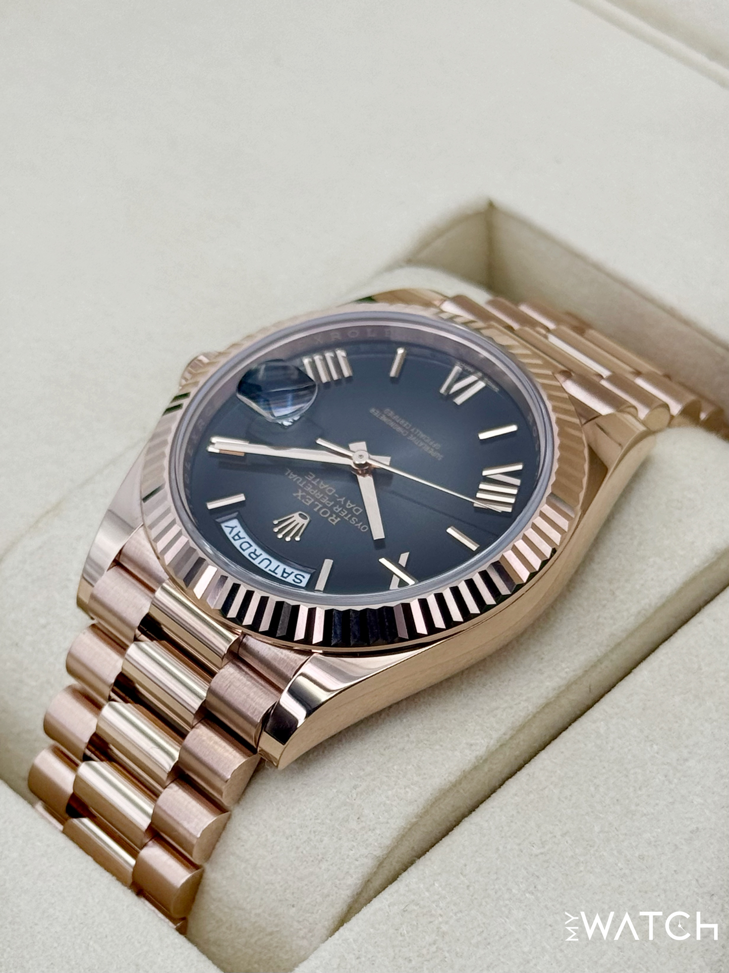 NEW 2025 Rolex Day-Date 40mm 228235 Presidential Slate Ombre Dial