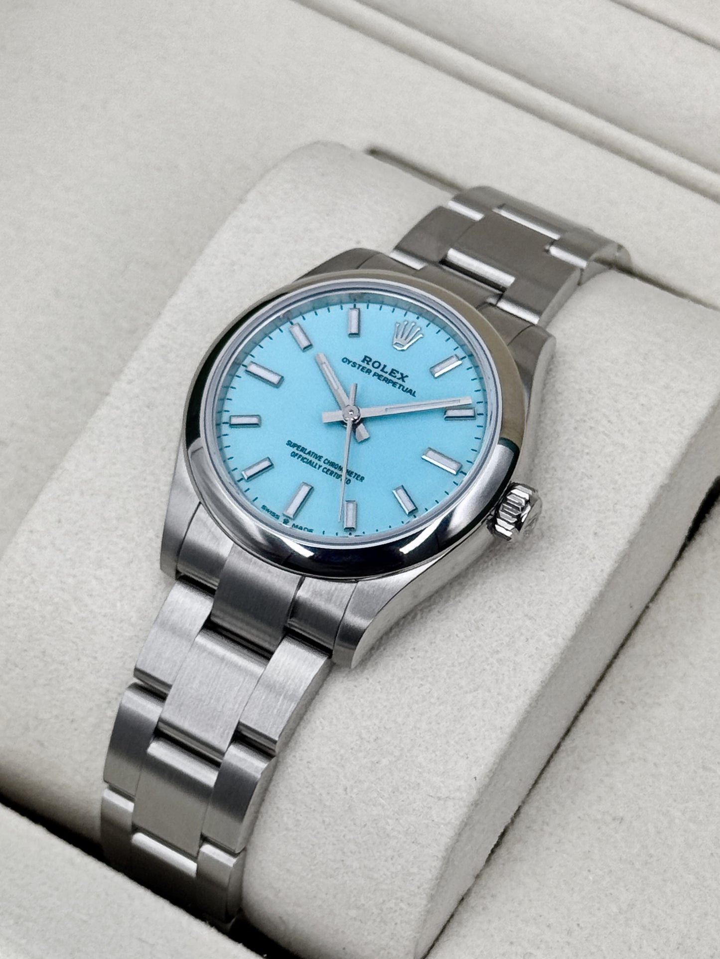 NEW 2026 Rolex Oyster Perpetual 31mm 277200 Turquoise Tiffany Blue Dial