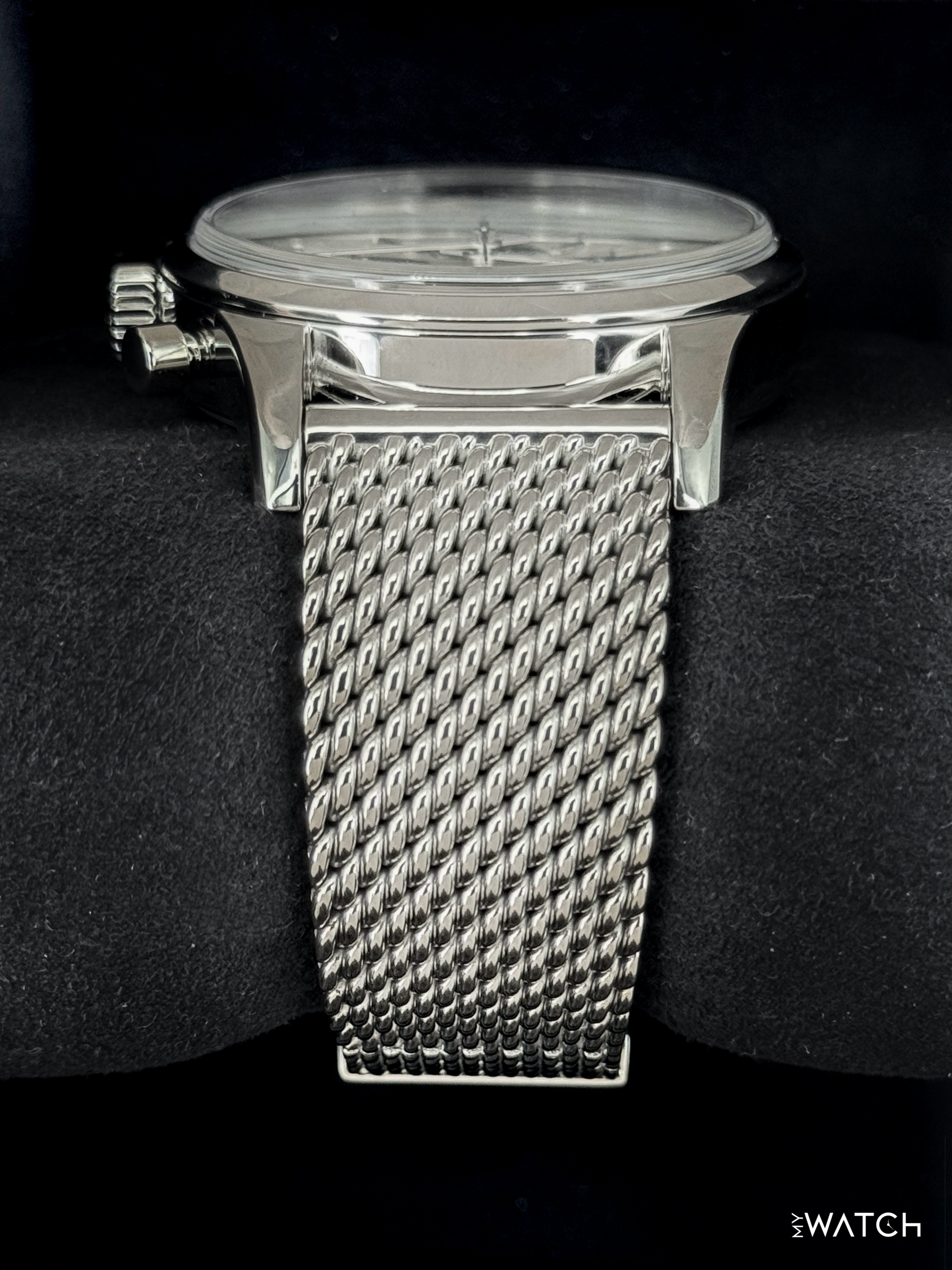 2013 Breitling Transocean Chronograph 43mm AB015212 Stainless Steel Silver Dial - MyWatchLLC