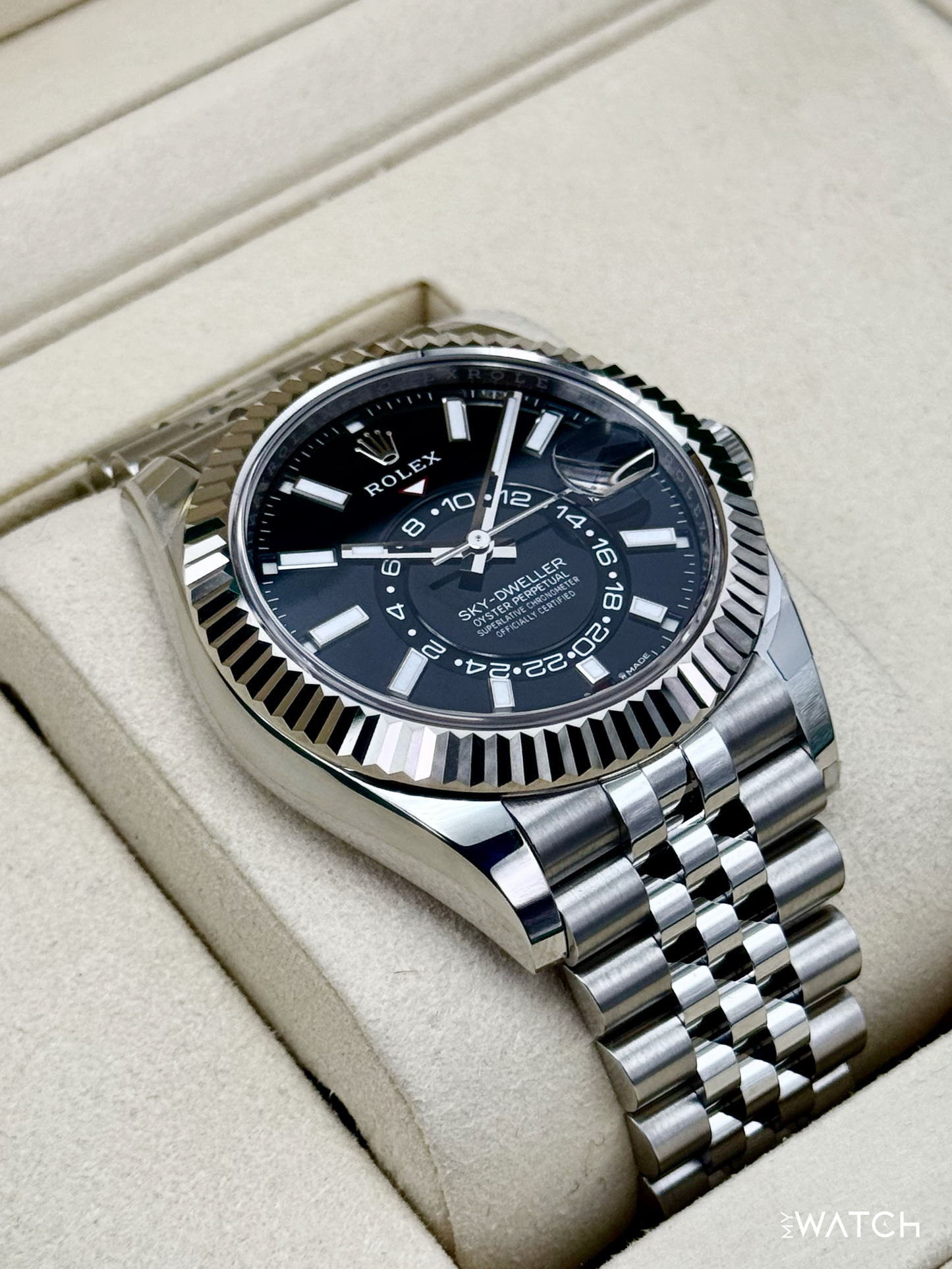 NEW 2025 Rolex Sky-Dweller 42mm 336934 Jubilee Black Dial (STICKERED) - MyWatchLLC