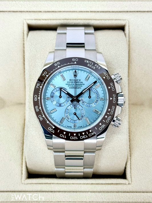 2022 Rolex Daytona 40mm 116506 Platinum Ice Blue Diamond Dial