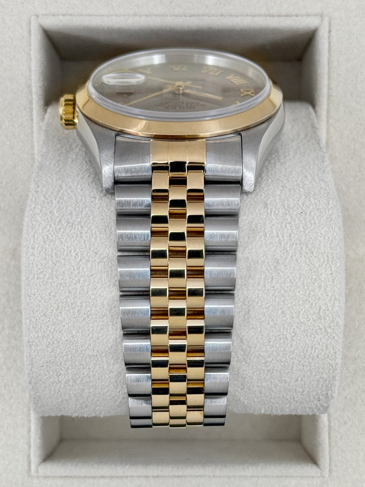 2005 Rolex Datejust 36mm 16203 Two-Tone Jubilee Silver Roman Numeral Dial (Collectors Set)