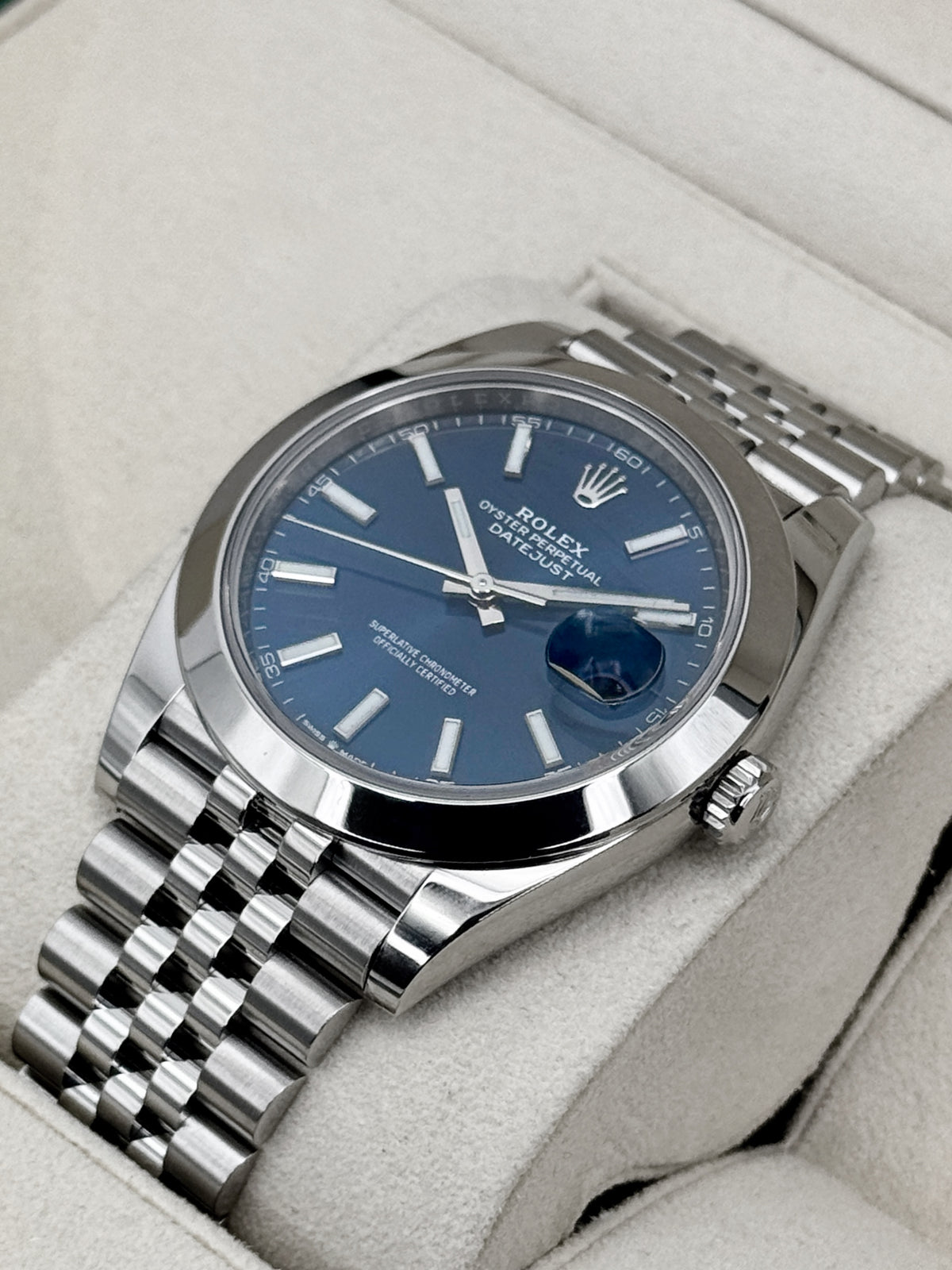 2019 Rolex Datejust 41mm 126300 Stainless Steel Jubilee Blue Dial