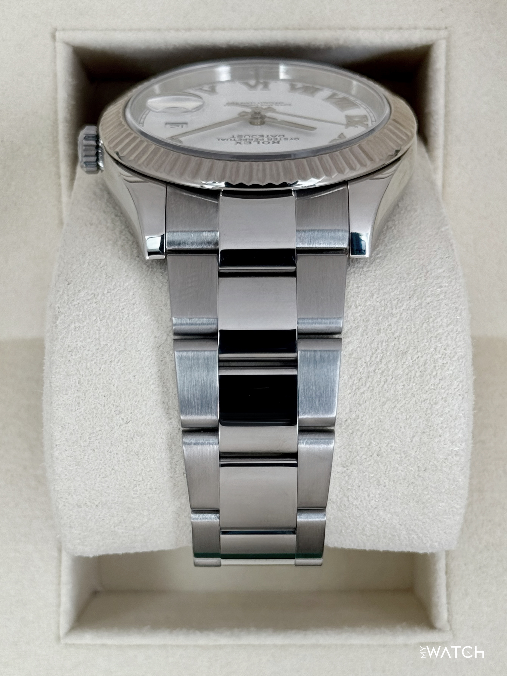 2019 Rolex Datejust 41mm 126334 Stainless Steel Oyster White Roman Numeral Dial - MyWatchLLC