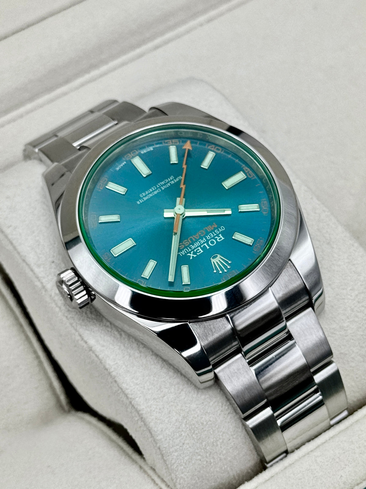 2020 Rolex Milgauss 40mm 116400GV Stainless Steel Blue Dial