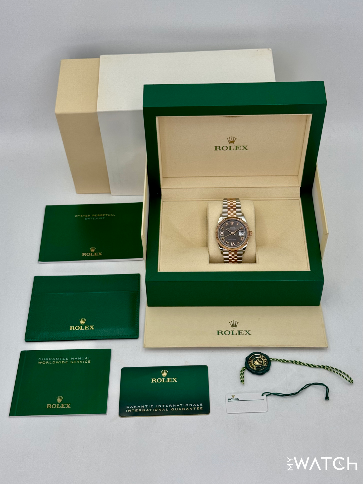 2023 Rolex Datejust 36mm 126231 Two-Tone Jubilee Slate Rhodium Diamond Dial