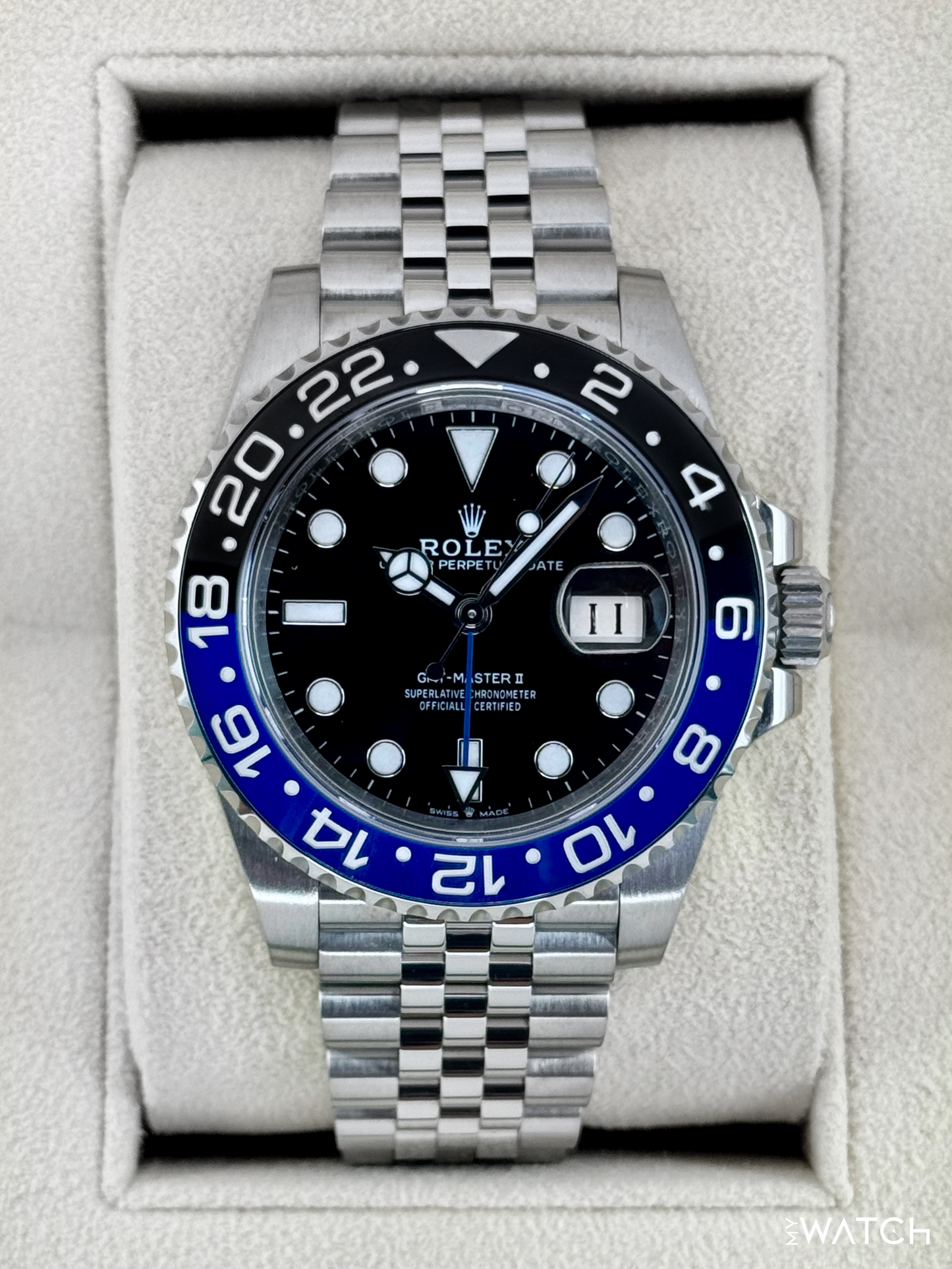 2023 Rolex GMT-Master II "Batgirl" 40mm 126710BLNR Jubilee - MyWatchLLC