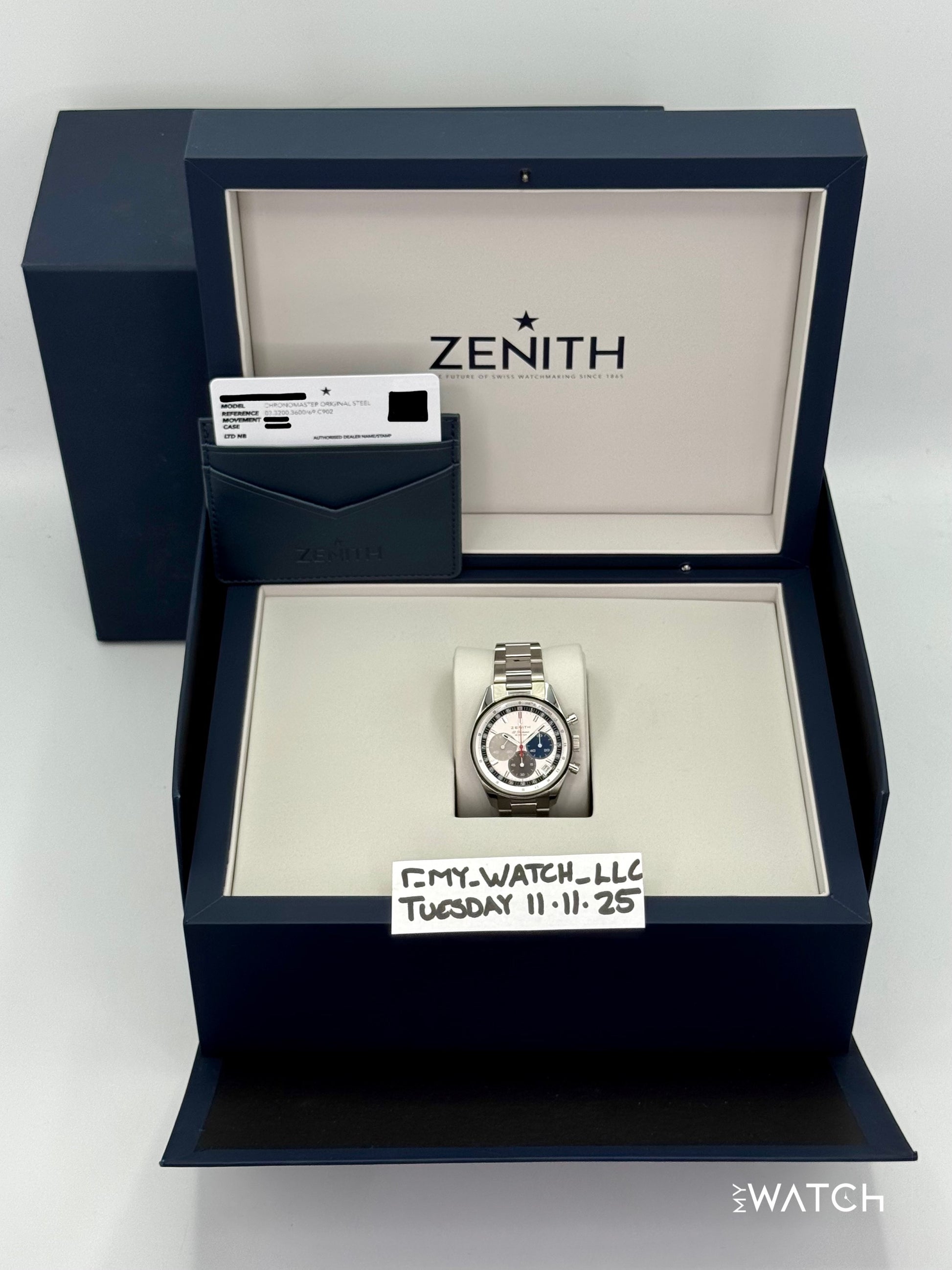 2023 Zenith Chronomaster Original 38mm 03.3200/69.C902 Stainless Steel Silver Dial - MyWatchLLC