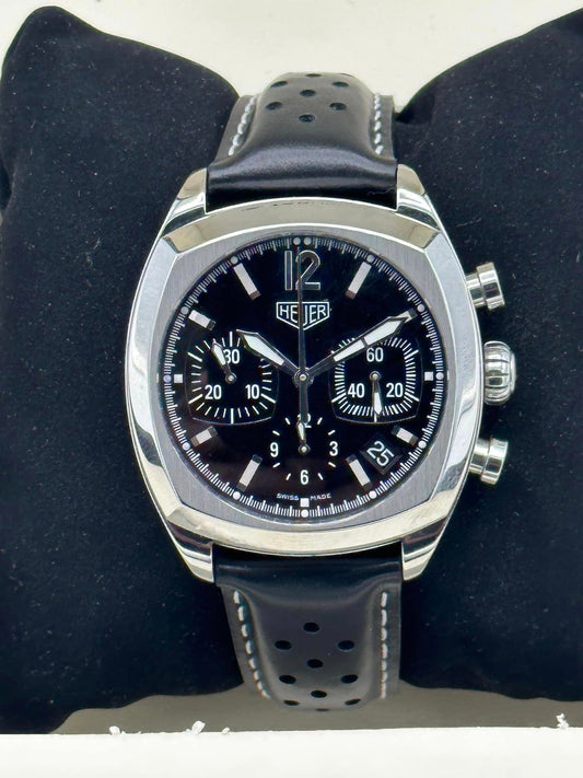 Tag Heuer Monza CR2110 Re-Edition Chronograph Black Dial - MyWatchLLC